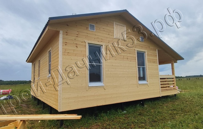 3 Каркасно-щитовой дом Д-34, 9х8м, 72 М², Тверская область, Зубцовский район, деревня Шевцово. (8)